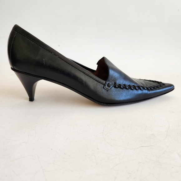 Kalliste Un dimanche à Venise Black Italian Leather Kitten Heel Pumps Sz 39/ 8US - Picture 5 of 16